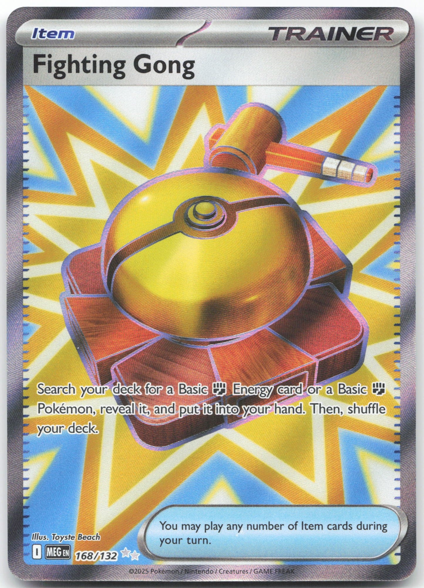 Fighting Gong - Ultra Rare ME01: Mega Evolution 168/132 NM
