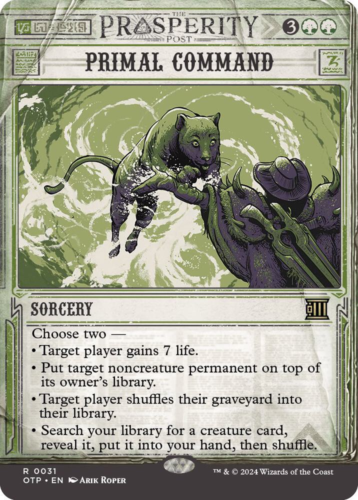 Primal Command 31 Rare Outlaws of Thunder Junction: Breaking News NM/M