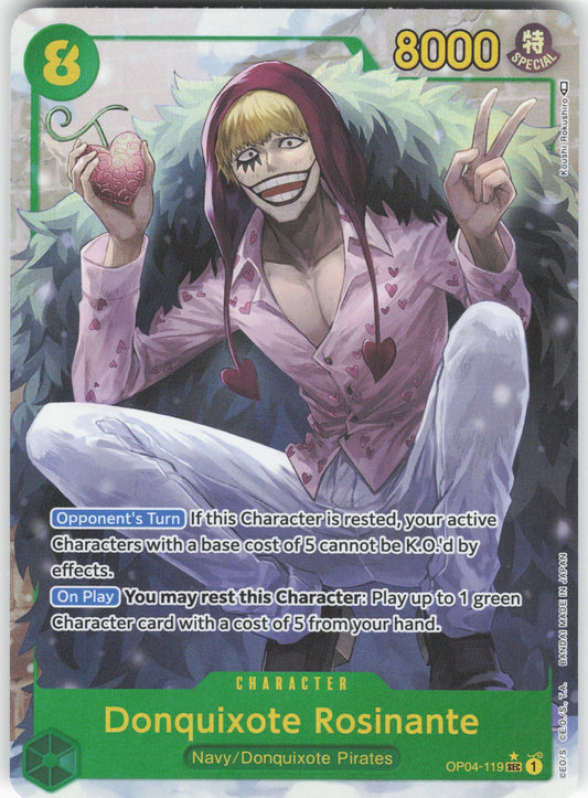 Donquixote Rosinante (Alternate Art) SEC Kingdoms of Intrigue OP04-119 NM