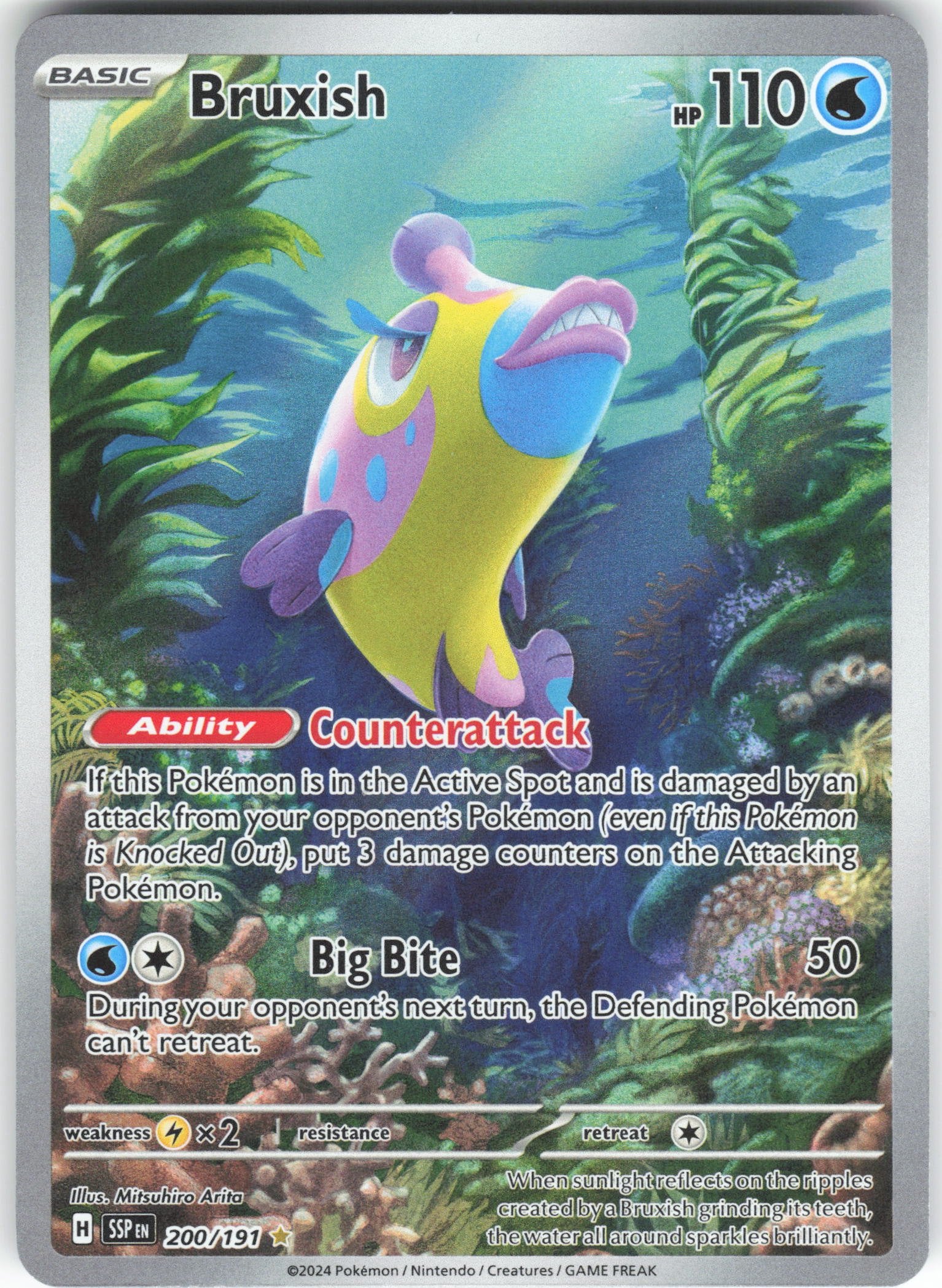 Bruxish - Illustration Rare SV08: Surging Sparks 200/191 NM