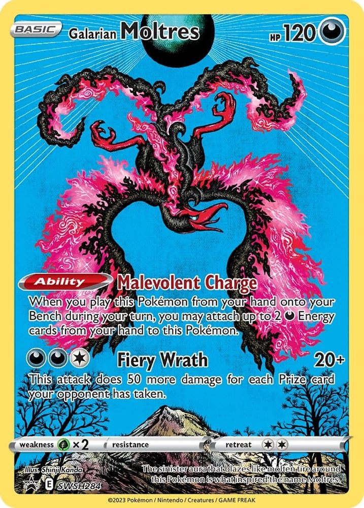 Galarian Moltres SWSH284 Promo Sword & Shield Promo Holo NM/M