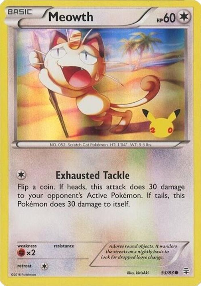 Meowth (20th Anniversary) (Sealed) 053/083 Promo Miscellaneous Cards & Products Holo NM/M