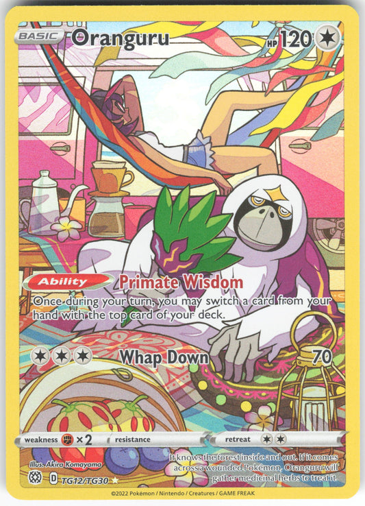 Oranguru Ultra Rare SWSH09: Brilliant Stars Trainer Gallery TG12/TG30 NM