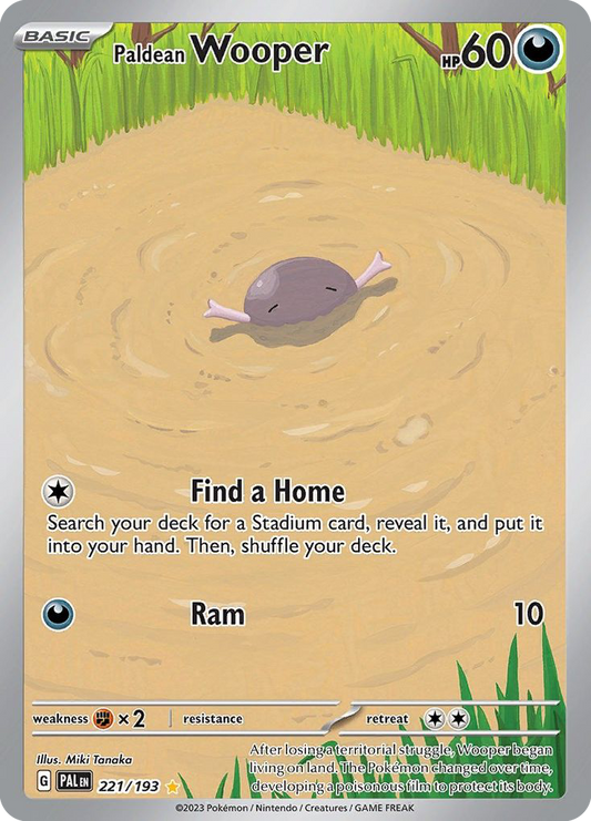 Paldean Wooper 221/193 Illustration Rare Paldea Evolved NM/M