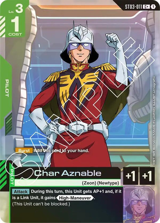 Char Aznable (C+) ST03-011 C+ Starter Deck 03: Zeon's Rush NM/M