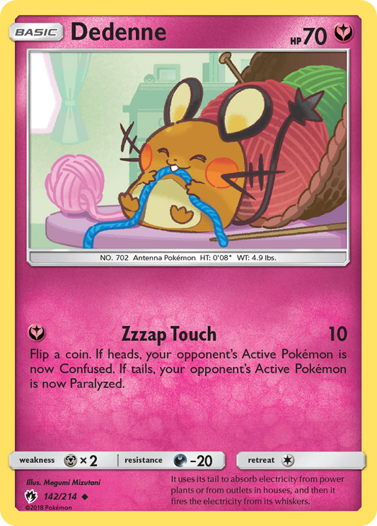 Dedenne 142/214 Uncommon Lost Thunder NM/LP