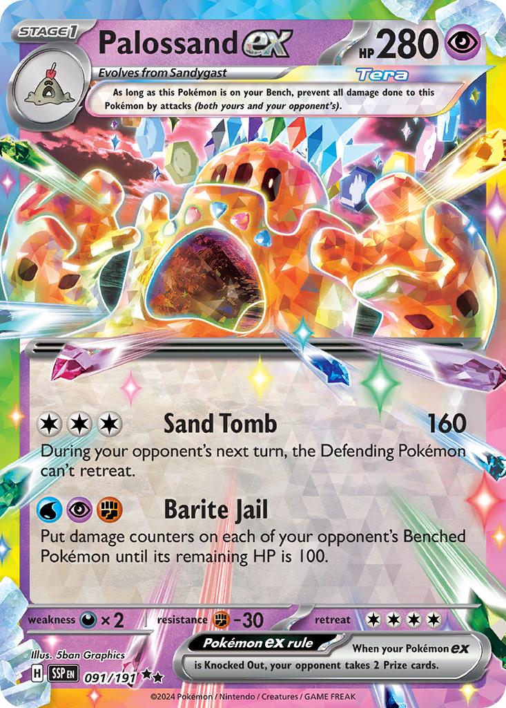 Palossand ex 091/191 Double Rare Surging Sparks NM/M