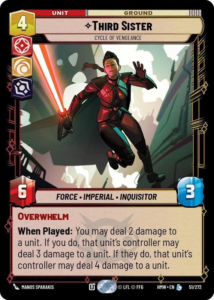 Third Sister - Cycle of Vengeance 51/272 Legendary Homeworlds NM/M