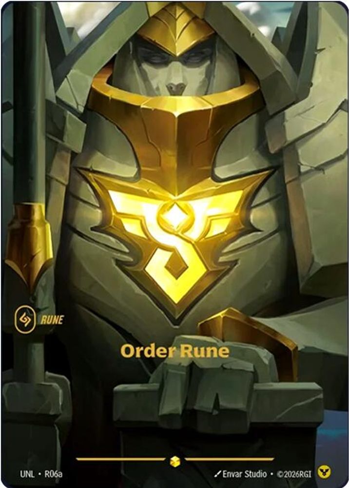 Order Rune (Alternate Art) R06A Showcase Unleashed NM/M
