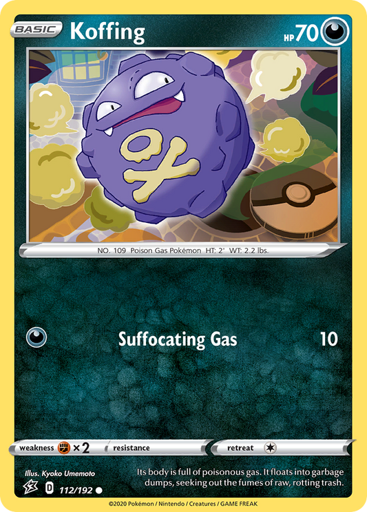 Koffing 112/192 Common Reverse Holo Rebel Clash NM/LP