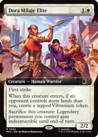 Dora Milaje Elite (Extended Art) 302 Rare Commander: Marvel Super Heroes NM/M