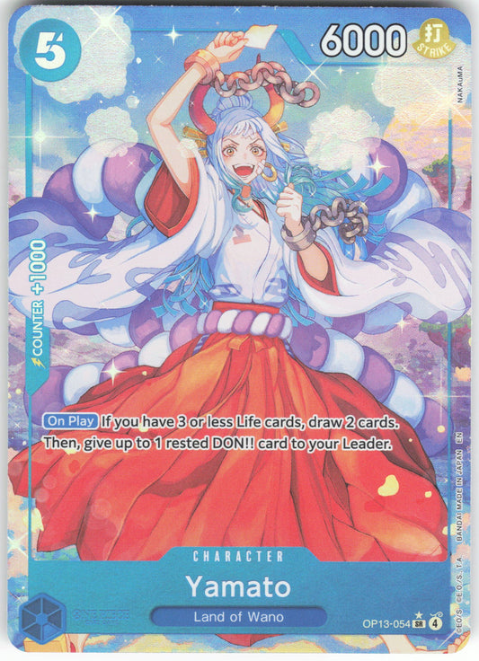 Yamato (Alternate Art) SR Carrying On His Will OP13-054 NM