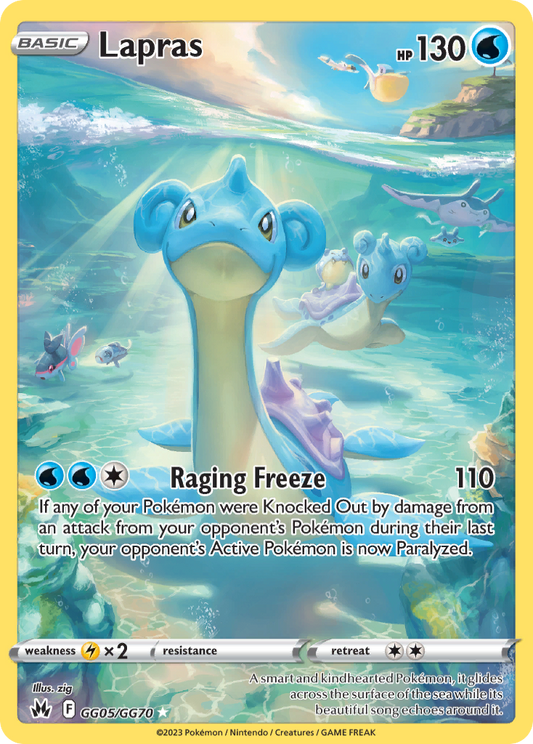 Lapras GG05/GG70 Trainer Gallery Rare Crown Zenith Galarian Gallery Holo NM/M