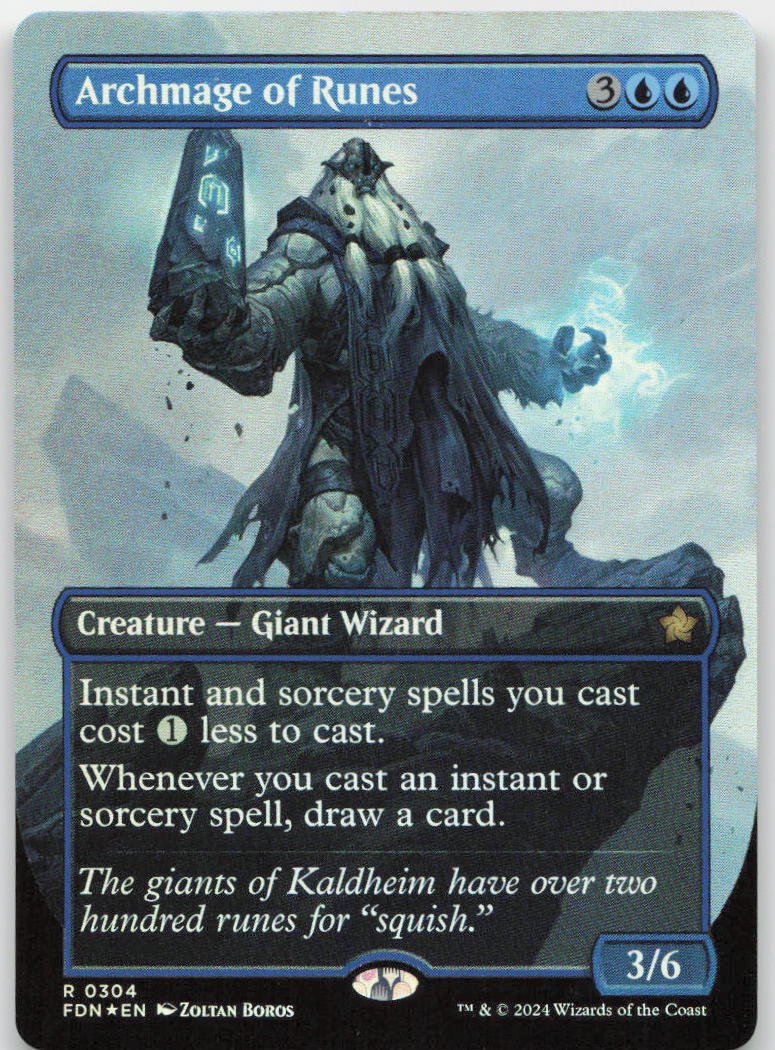 Archmage of Runes (Borderless) R Foundations 304 NM