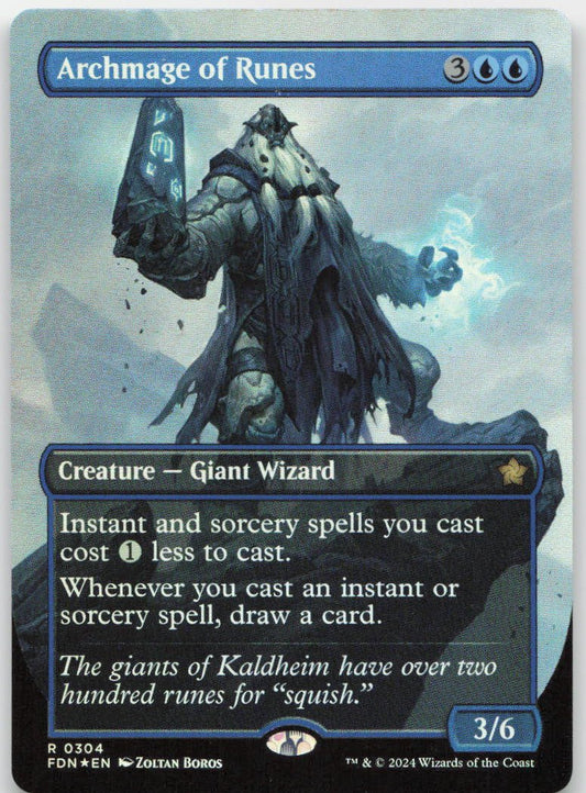 Archmage of Runes (Borderless) R Foundations 304 NM