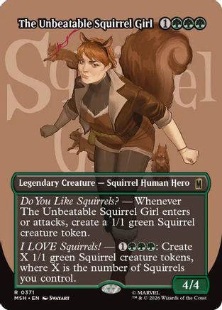 The Unbeatable Squirrel Girl (Borderless) 371 Foil Rare Marvel Super Heroes NM/M