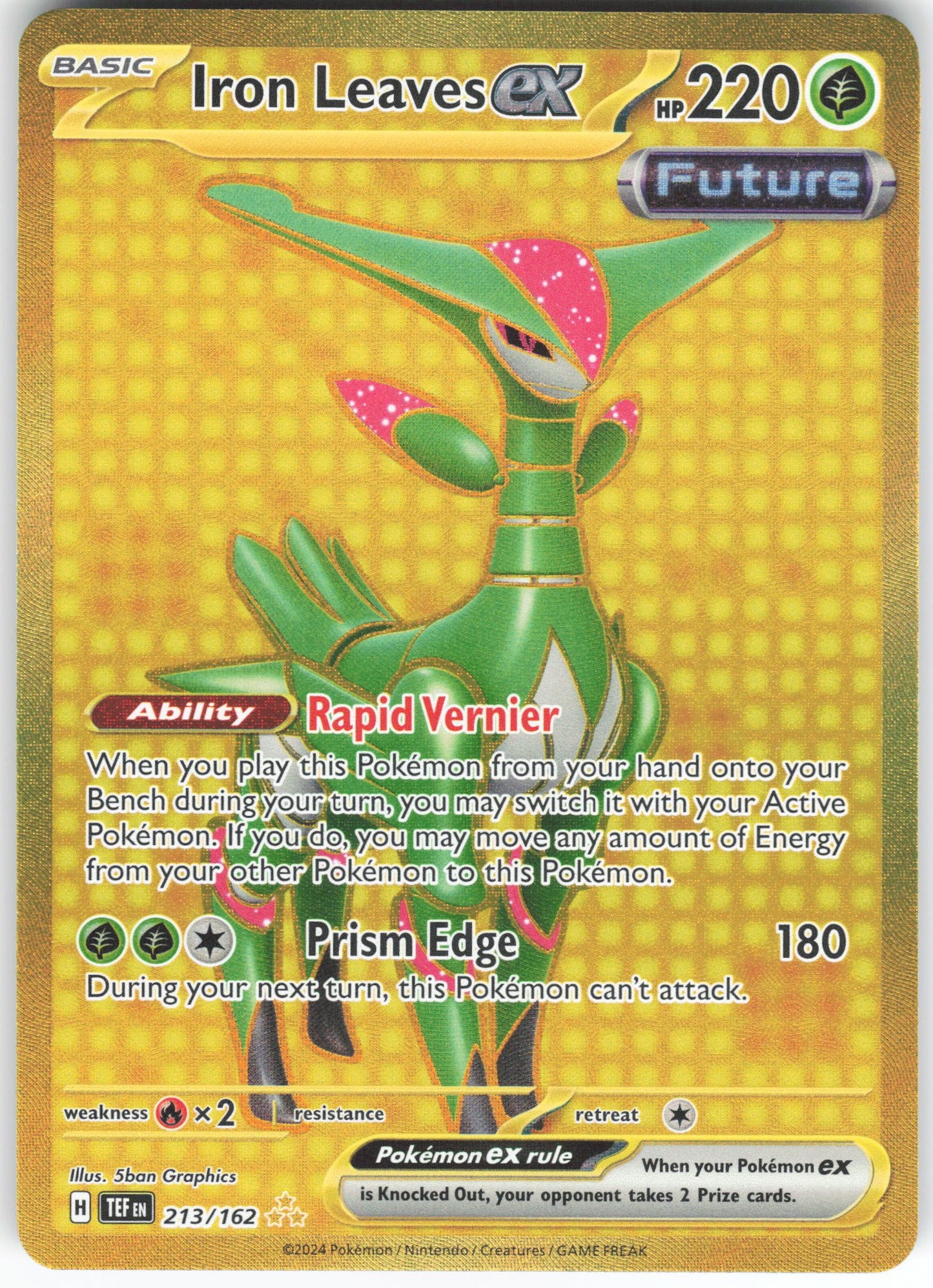 Iron Leaves ex - Hyper Rare SV05: Temporal Forces 213/162 NM