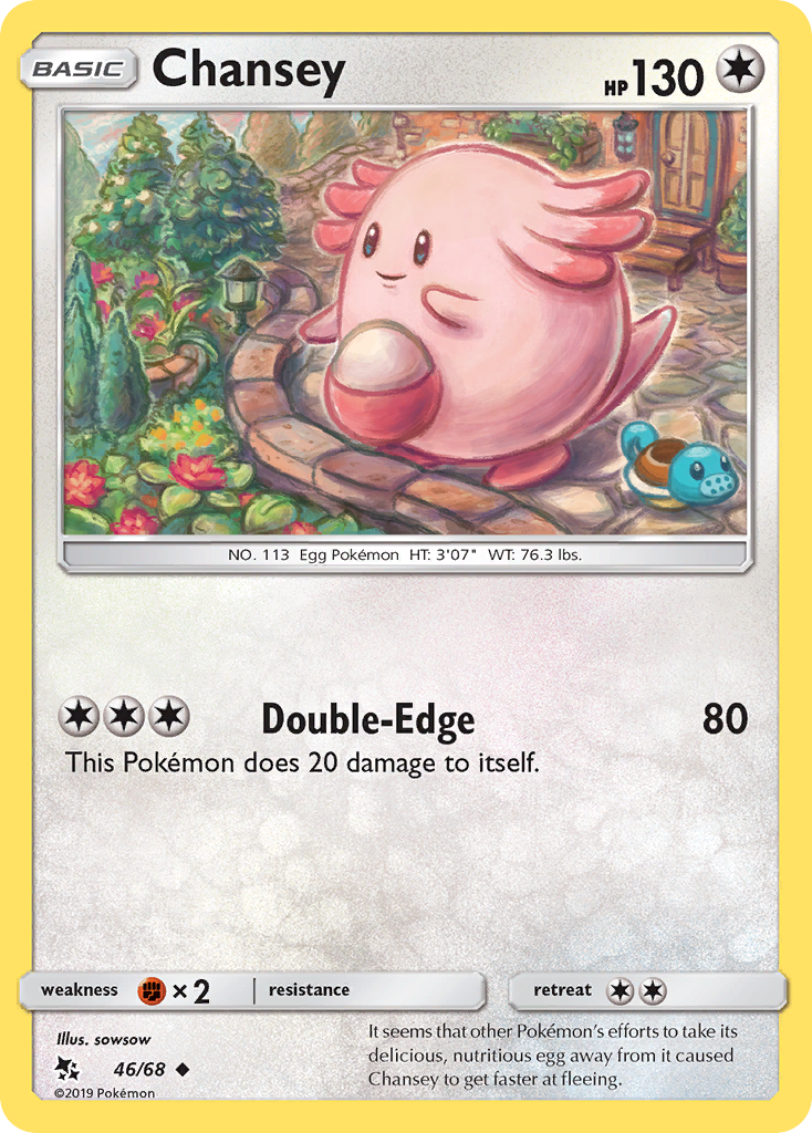 Chansey 46/68 Uncommon Reverse Holo Hidden Fates NM/M