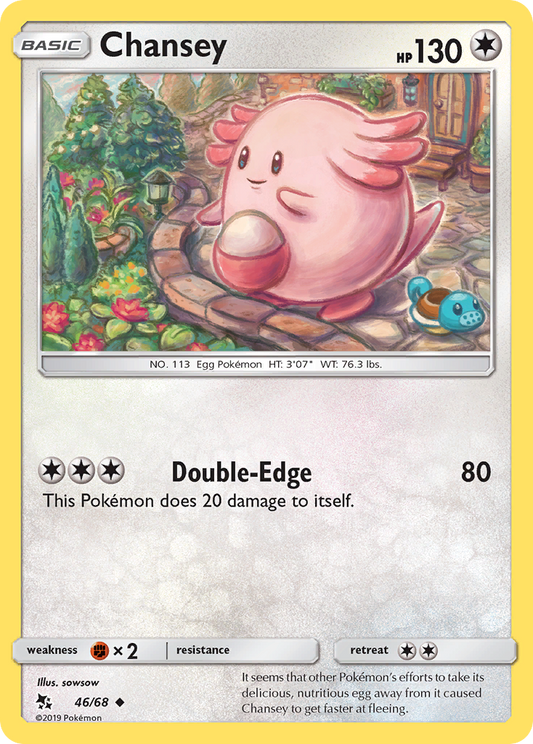 Chansey 46/68 Uncommon Reverse Holo Hidden Fates NM/M
