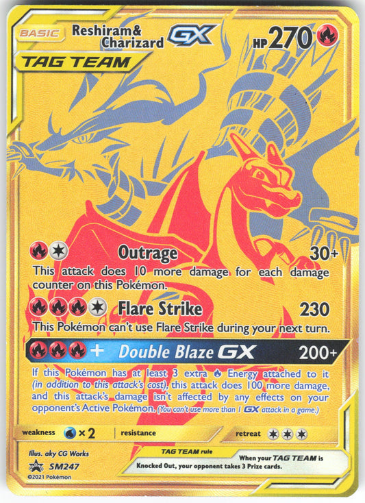 Reshiram & Charizard GX - Promo SM Promos SM247 NM