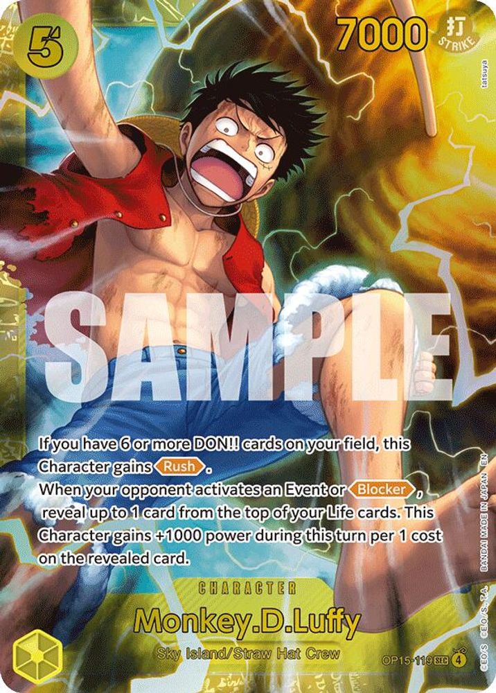 Monkey.D.Luffy OP15-119 Secret Rare Adventure on Kami's Island NM/M