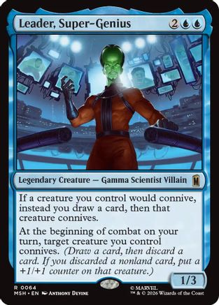 Leader, Super-Genius 64 Foil Rare Marvel Super Heroes NM/M