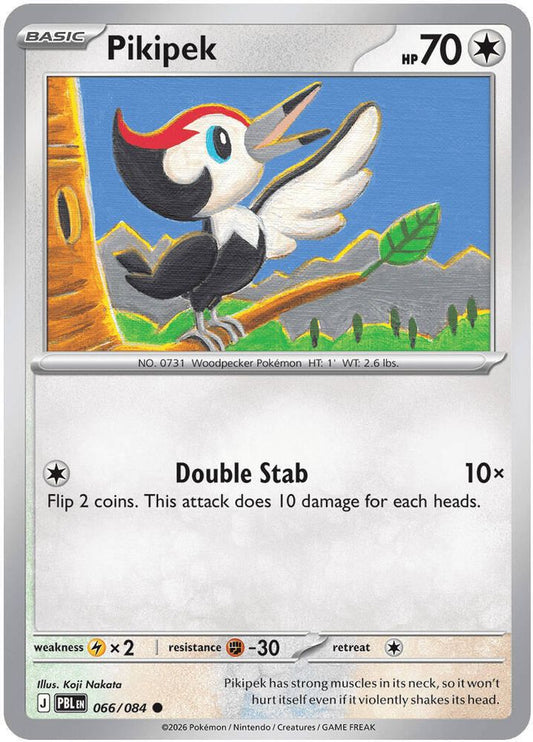 Pikipek 066/084 Common Reverse Holo Pitch Black NM/M