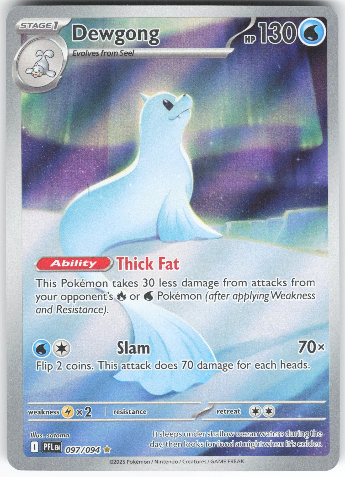 Dewgong - Illustration Rare ME02: Phantasmal Flames 097/094 NM