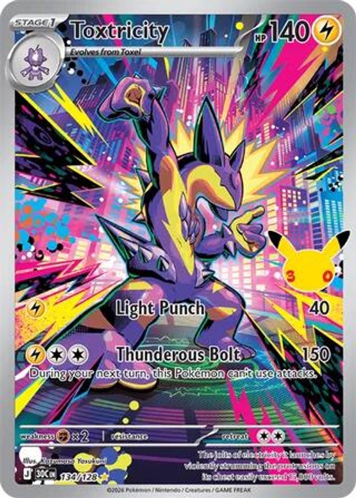 Toxtricity 134/128 Illustration Rare ME: 30th Celebration NM/M
