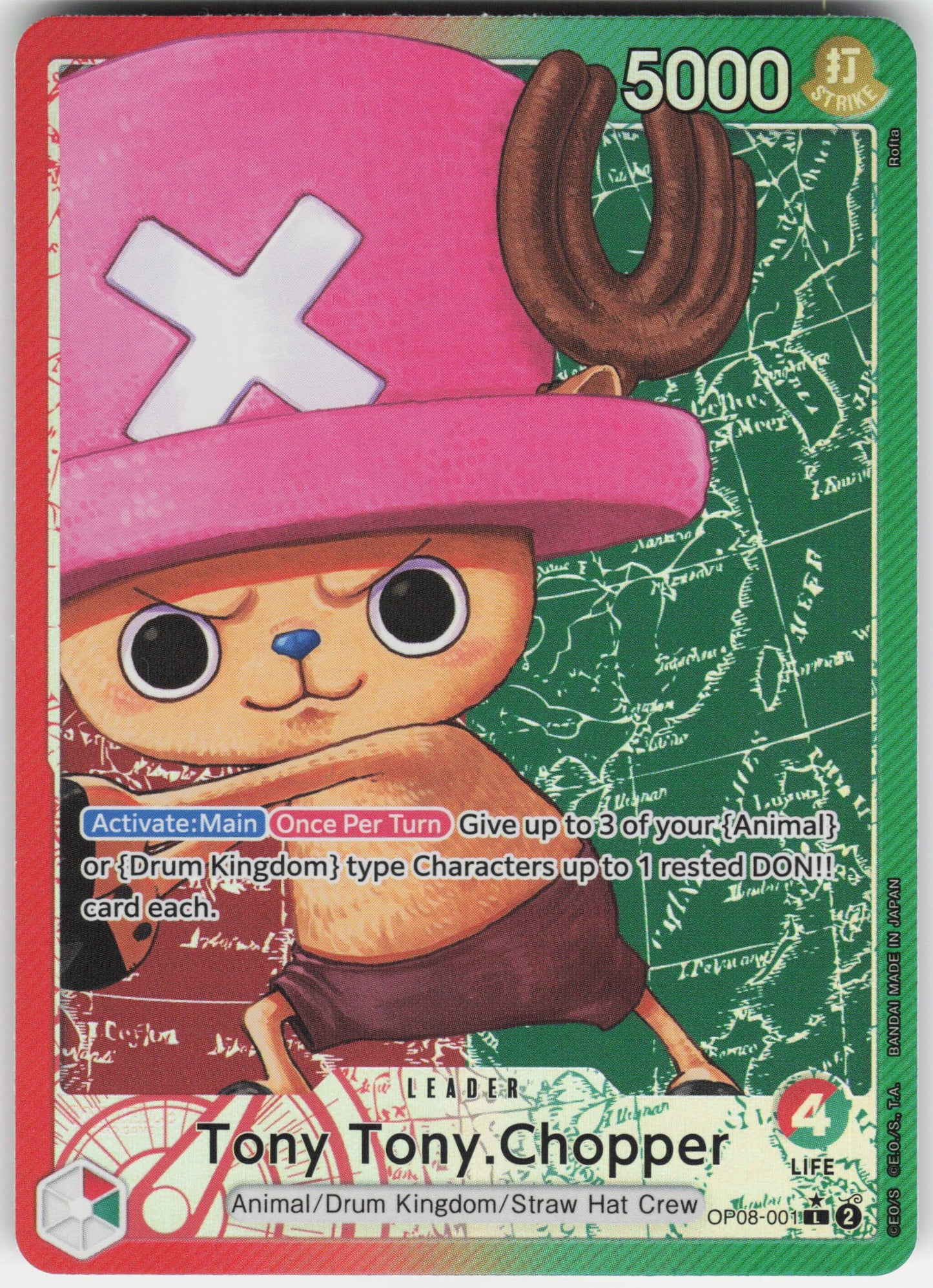Tony Tony.Chopper (001) (Parallel) L Two Legends OP08-001 NM