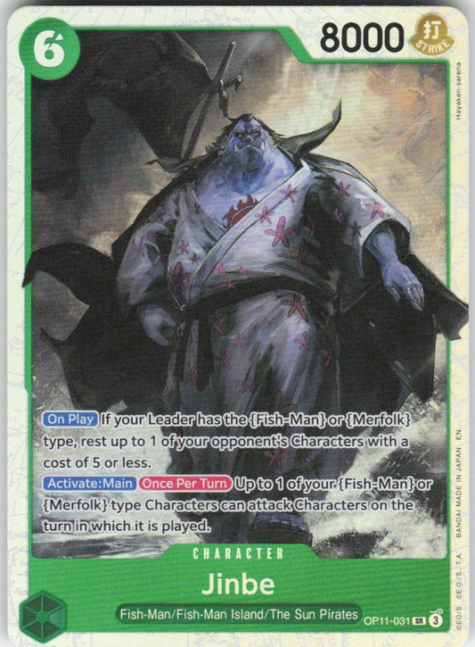 Jinbe (031) SR A Fist of Divine Speed OP11-031 NM