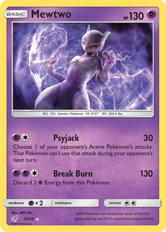 Mewtwo 12/18 Ultra Rare Detective Pikachu NM/M