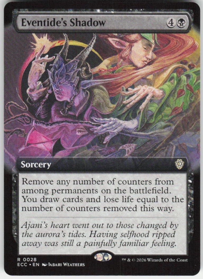 Eventide's Shadow (Extended Art) R Commander: Lorwyn Eclipsed 28 NM