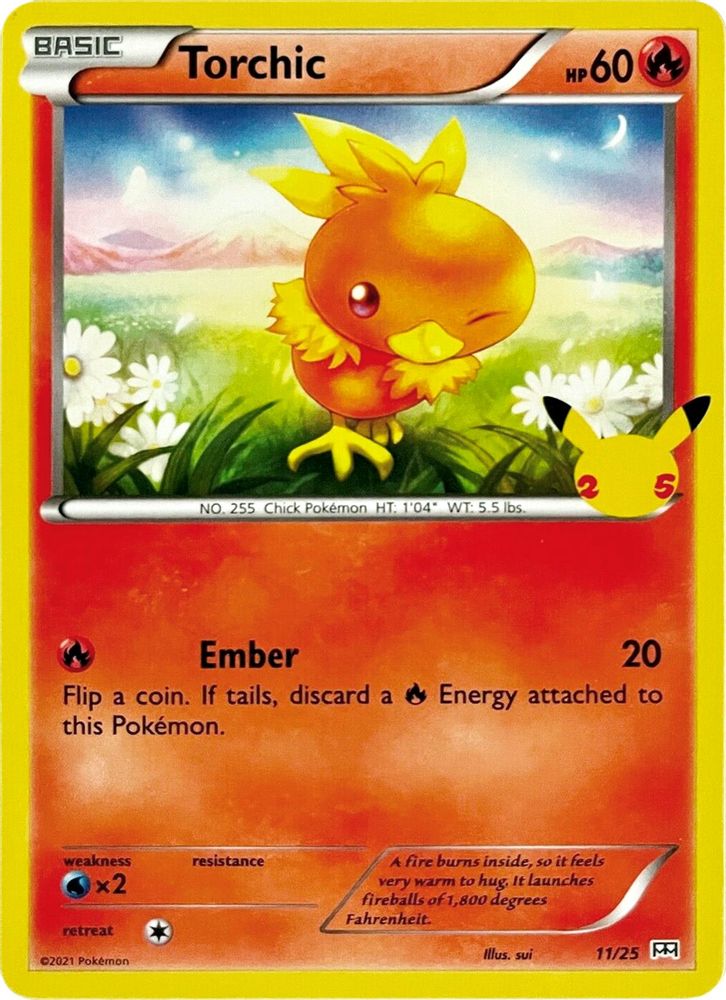 Torchic 011/025 Promo McDonald's 25th Anniversary Promos NM/LP