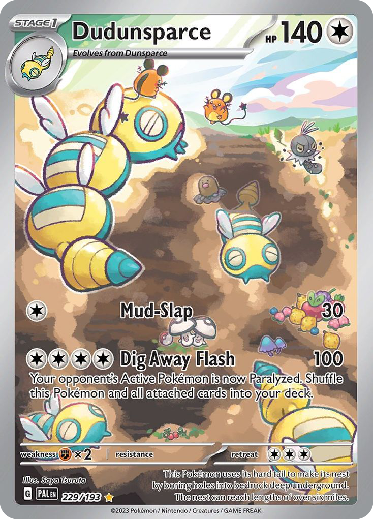 Dudunsparce 229/193 Illustration Rare Paldea Evolved NM/M