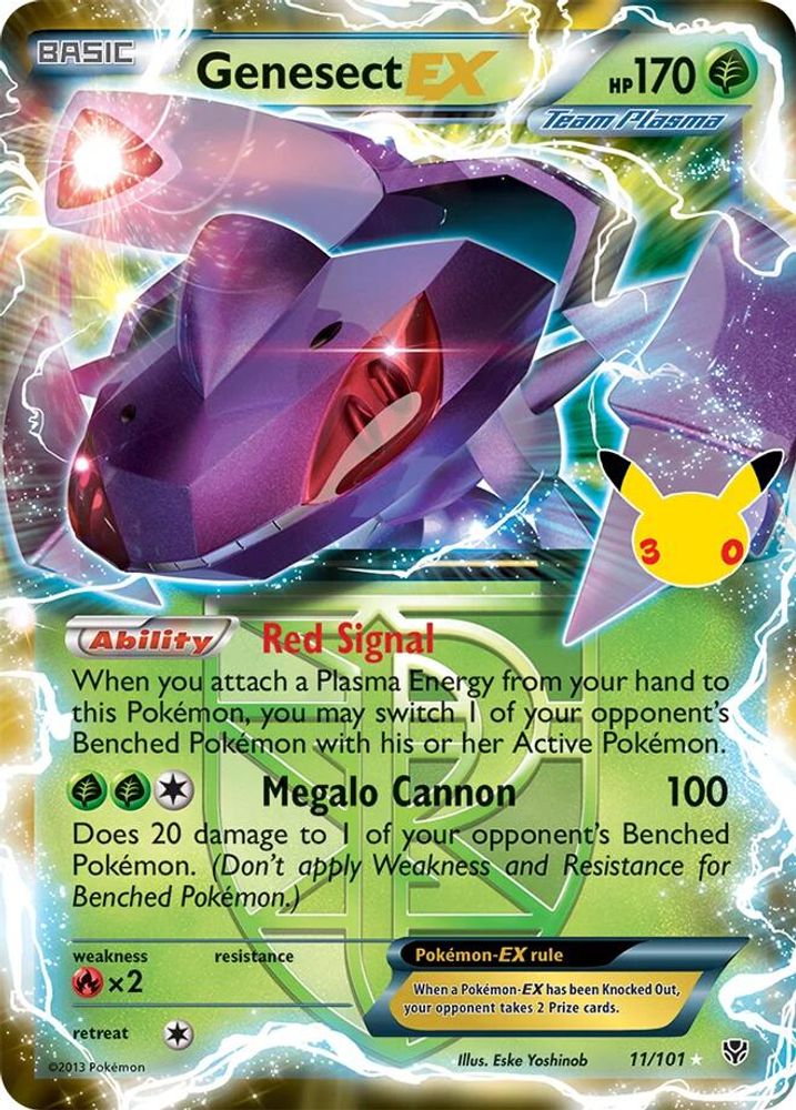 Genesect EX (Team Plasma) 11/101 ME: 30th Celebration Classic Collection Holo NM/M
