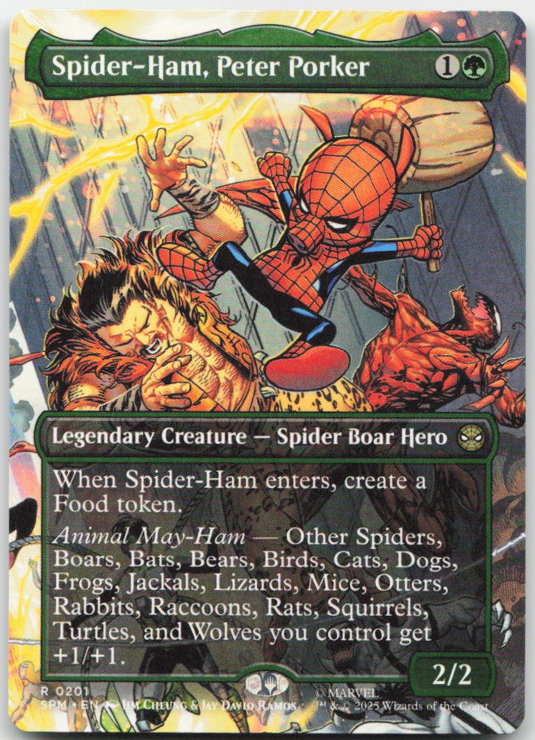 Spider-Ham, Peter Porker (Borderless) R Marvel's Spider-Man 201 NM