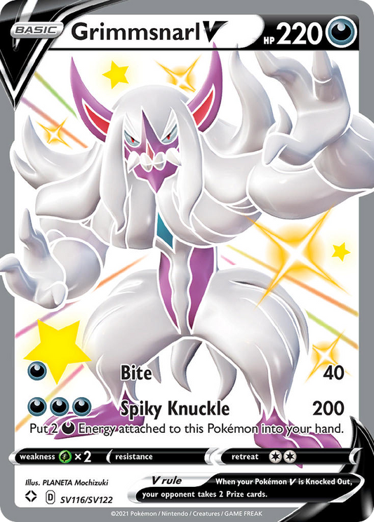 Grimmsnarl V SV116/SV122 V Rare Shining Fates Shiny Vault Holo NM/M