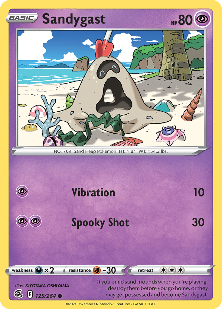 Sandygast 125/264 Common Reverse Holo Fusion Strike NM/LP