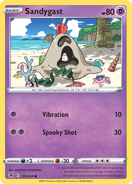 Sandygast 125/264 Common Reverse Holo Fusion Strike NM/LP