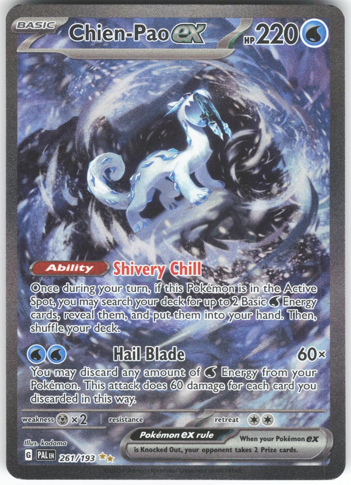 Chien-Pao ex 261/193 Special Illustration Rare Paldea Evolved DMG