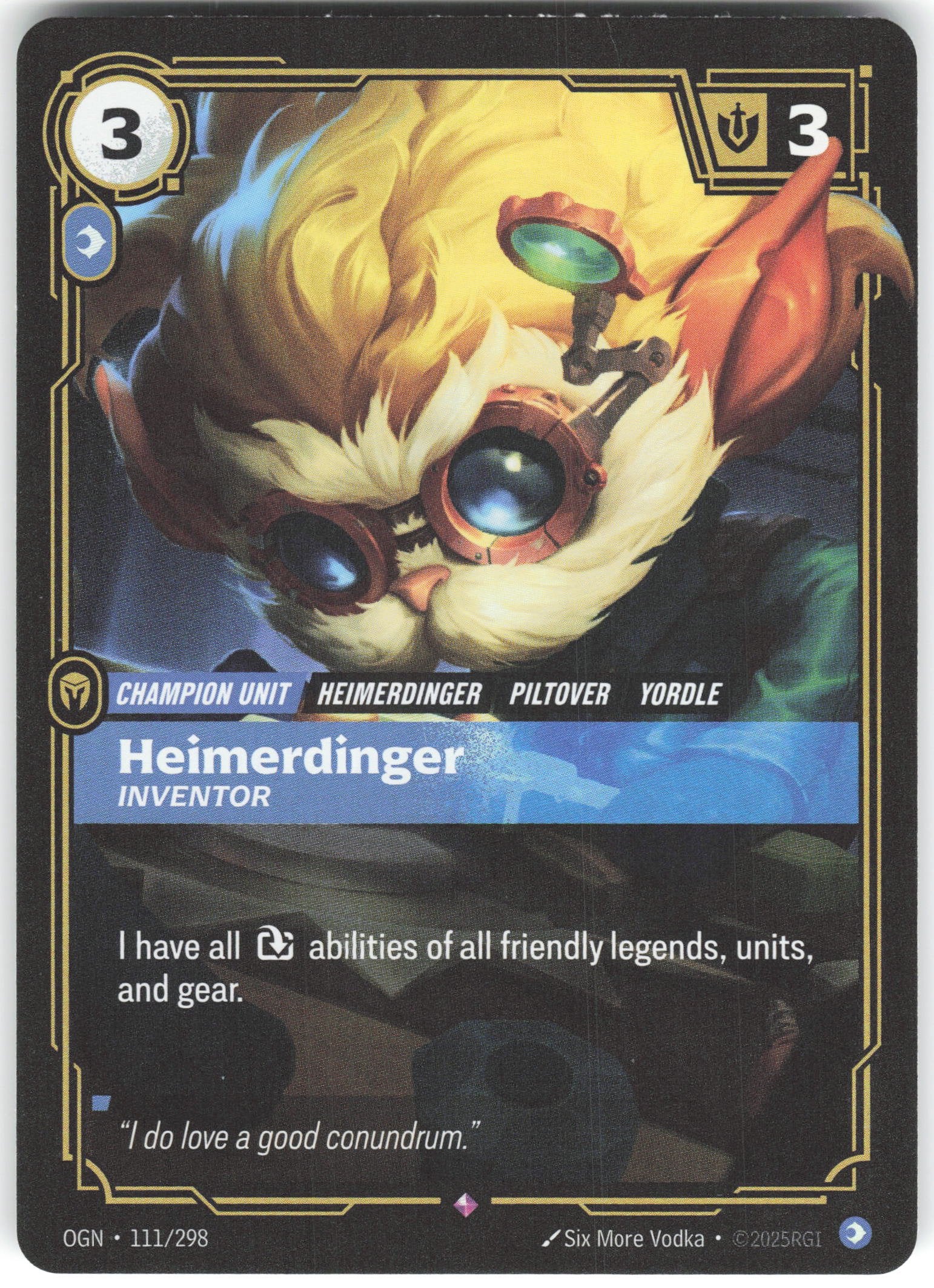 Heimerdinger - Inventor Rare Origins 111/298 NM