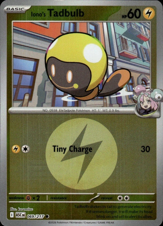 Iono's Tadbulb (Energy Symbol Pattern) 069/217 Reverse Holo Ascended Heroes NM/M
