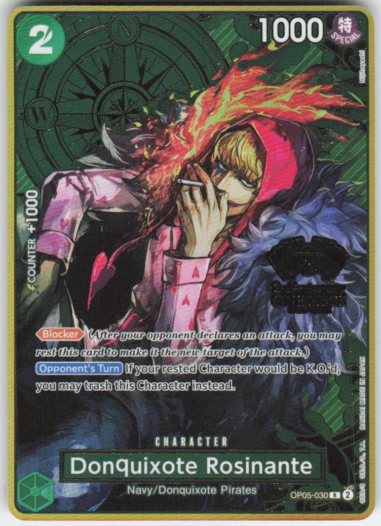 Donquixote Rosinante (One Piece Japanese Version 2nd Anniversary Set) R One Piece Promotion Cards OP05-030 NM