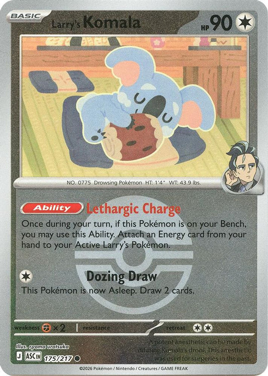 Larry's Komala (Poke Ball) 175/217 Common Reverse Holo Ascended Heroes NM/M