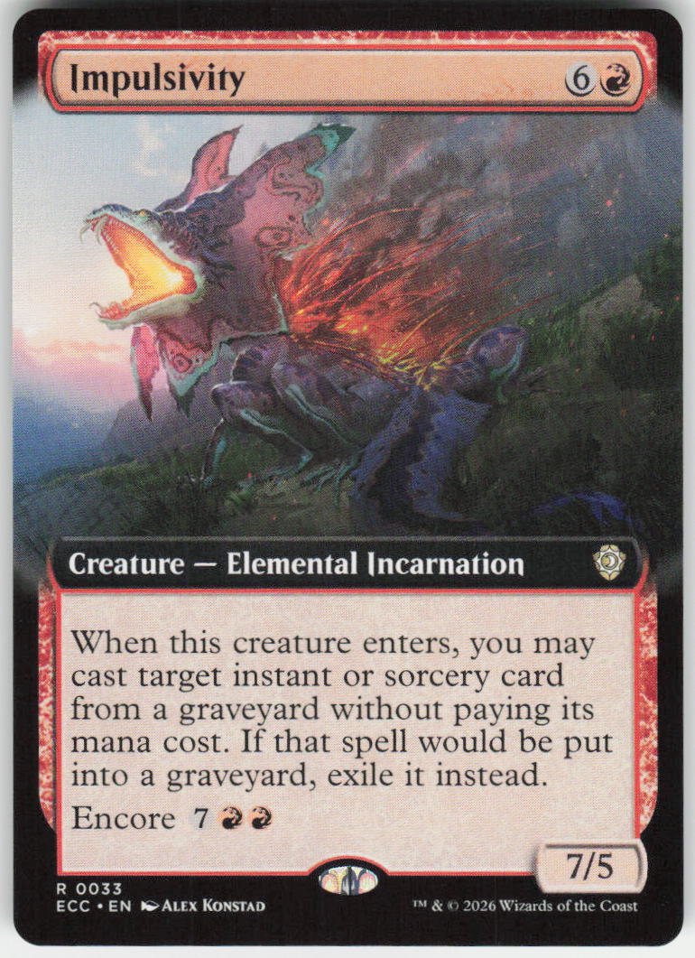 Impulsivity (Extended Art) R Commander: Lorwyn Eclipsed 33 NM