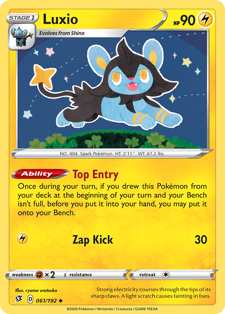 Luxio 061/192 Uncommon Reverse Holo Rebel Clash NM/LP