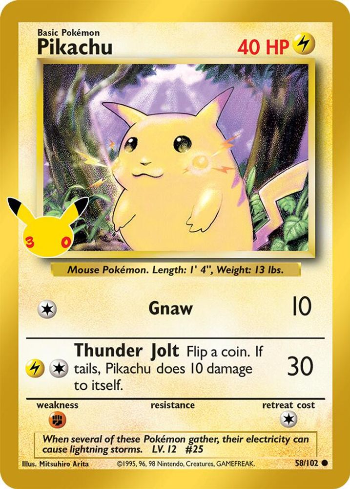 Pikachu 58/102 ME: 30th Celebration Classic Collection Holo NM/M