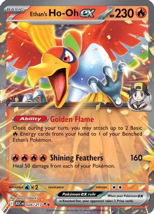 Ethan's Ho-Oh ex 026/217 Double Rare Ascended Heroes NM/M