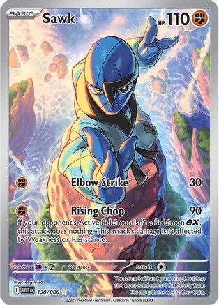 Sawk 130/086 Illustration Rare White Flare NM/M